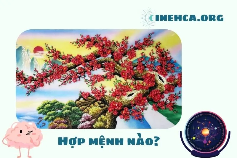 Chọn tranh hoa đào phù hợp với mệnh gia chủ