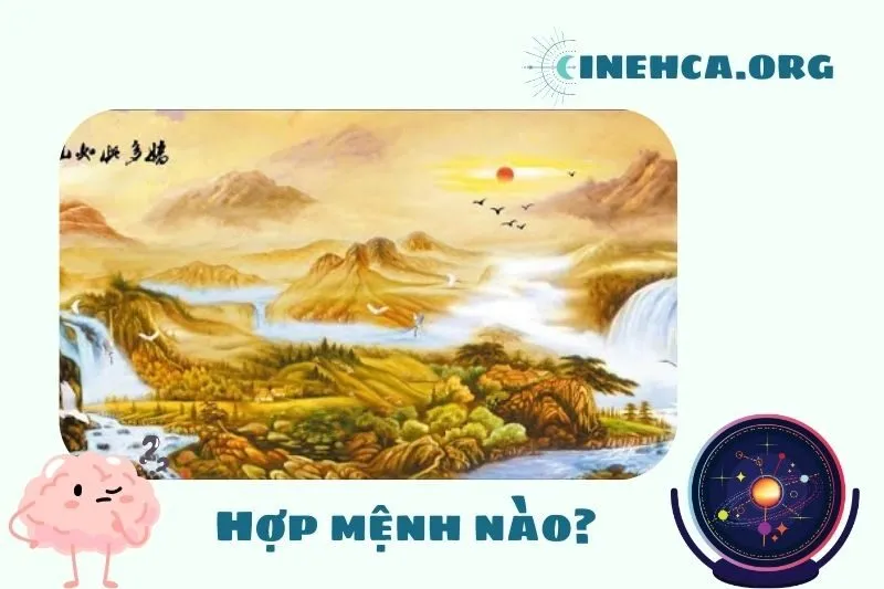 Tranh Nhật Xuất Thiên Sơn Phong Thủy Phù Hợp Với Ai?