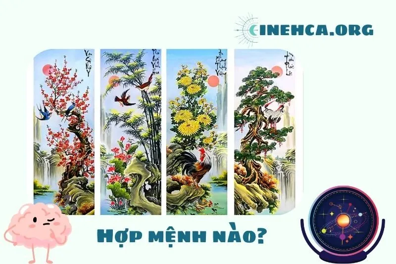 Tranh tứ quý phù hợp với những mệnh nào?