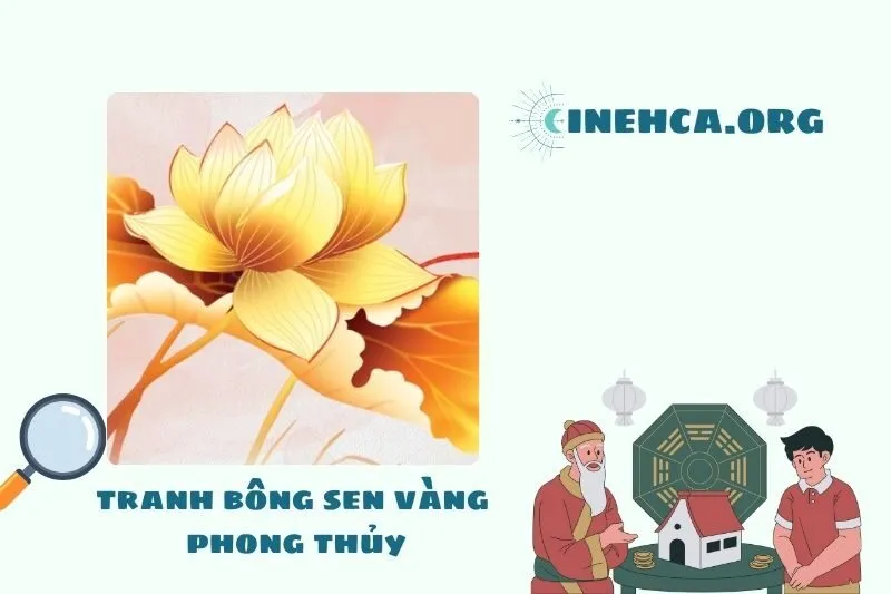 Ý nghĩa của tranh bông sen vàng phong thủy trong cuộc sống