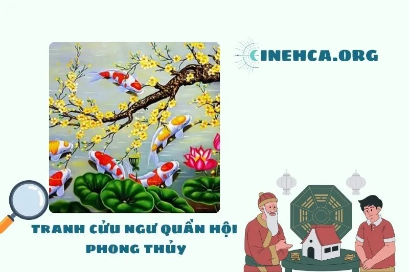 Ý nghĩa phong thủy của tranh Cửu Ngư Quần Hội