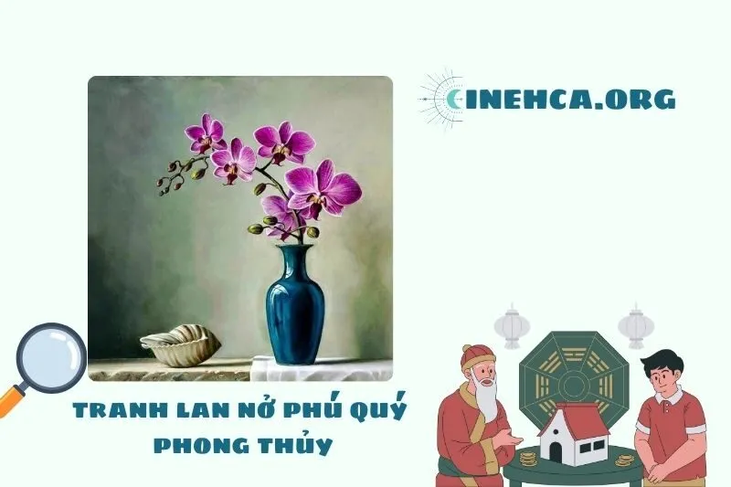 Ý nghĩa phong thủy của tranh lan nở phú quý