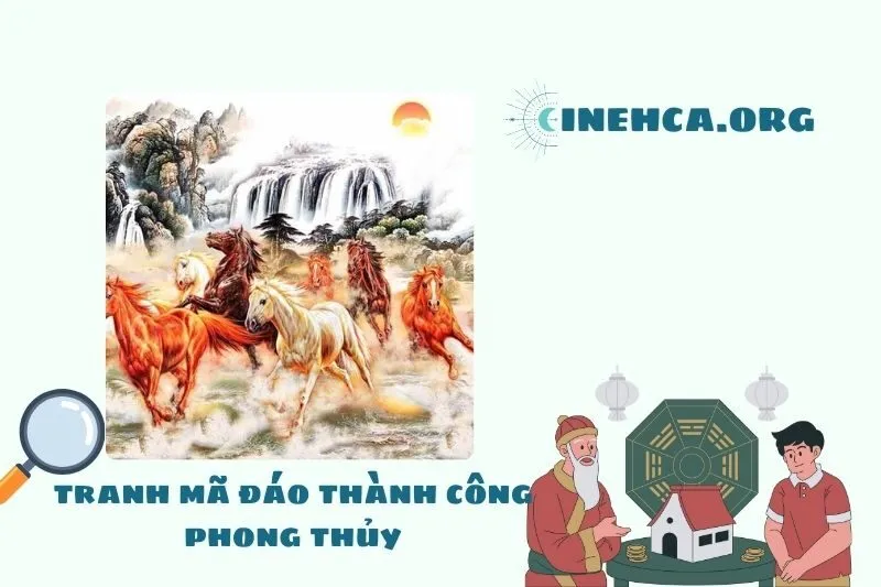 Ý nghĩa của tranh mã đáo thành công trong phong thủy
