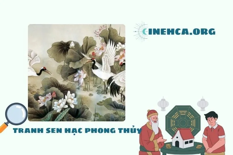 Tranh Sen Hạc Phong Thủy: Ý Nghĩa và Tác Dụng Tâm Linh