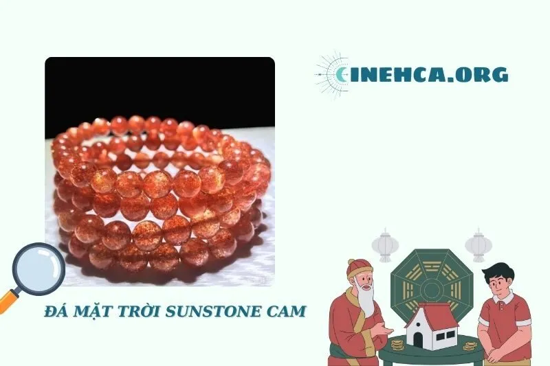 Đá mặt trời Sunstone cam là gì?
