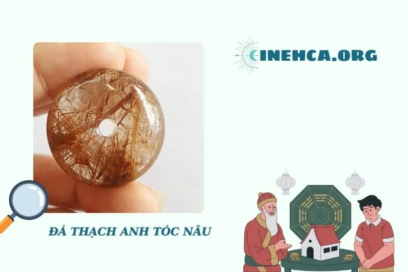 Đá thạch anh tóc nâu là gì?