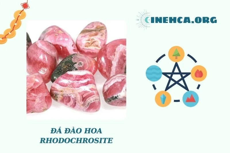 Đặc điểm và công dụng của Đá Đào Hoa Rhodochrosite