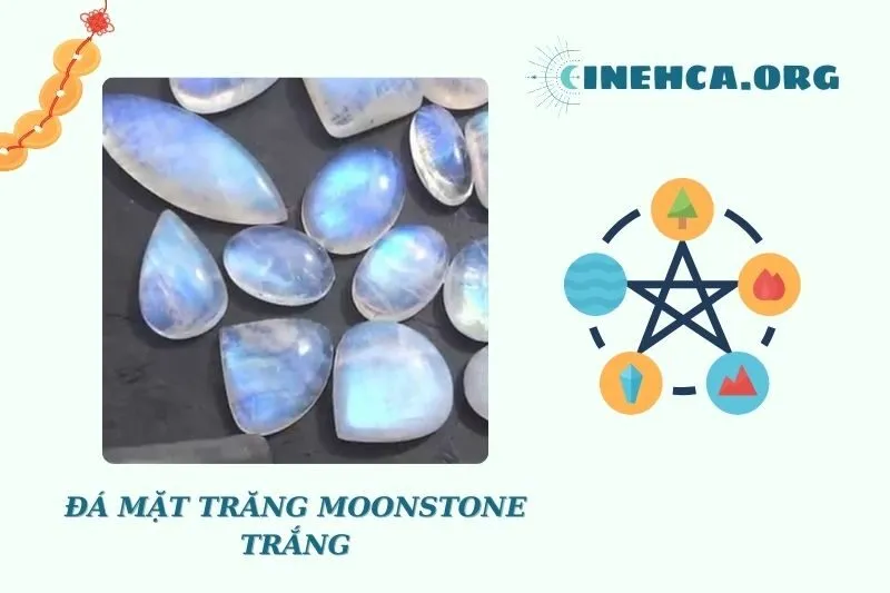 Công dụng và lợi ích sức khỏe của đá phong thủy mặt trăng Moonstone trắng